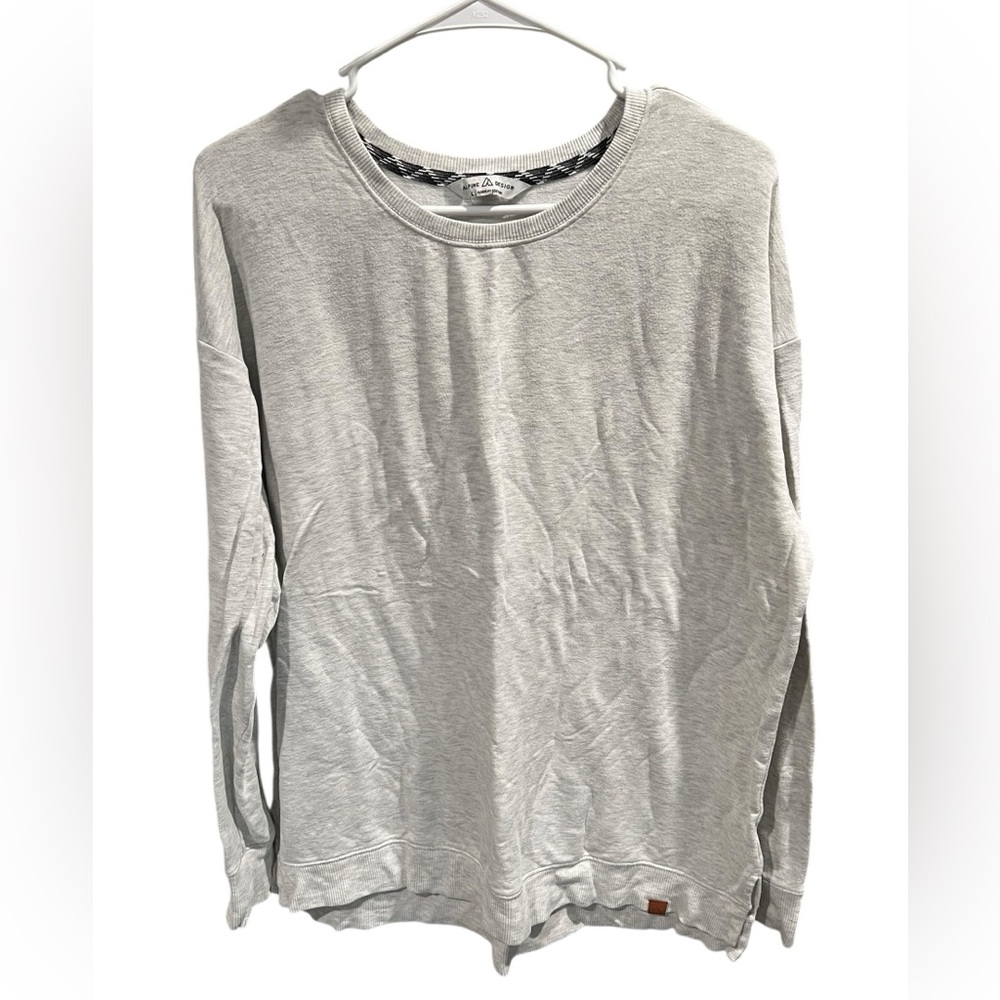 Alpine Design Women’s Gray Crewneck Sweatshirt Large Lightweight Pullover